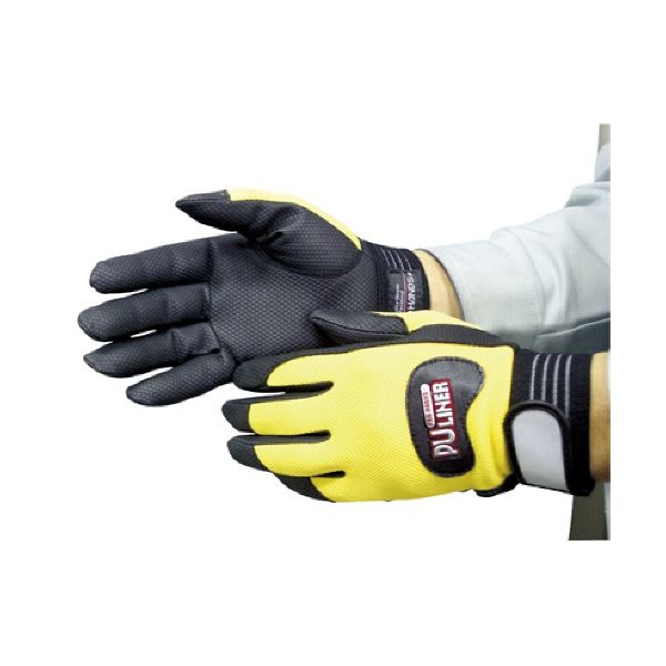 富士グローブ 工事用手袋 手袋 グローブ フジグローブ 業務用 PUライナーアルファ イエロー M 0785 1双 【×5セット】 【お徳用 まとめ買い 割引 セット販売】 （ 掃除用品 文房具・事務用品 生活雑貨 オフィス用品 日用品雑貨 日用消耗品 文房具 お掃除 ）