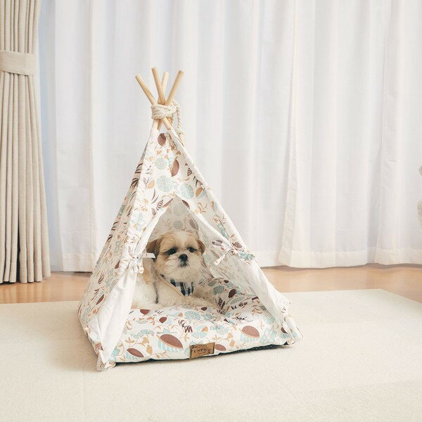Pet Tipi tent（ペットティピーテント）スクエア×ホワイトペット 犬 サークル ケージ