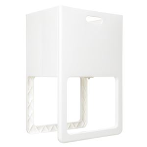 収納ボックス リビング収納 約幅40cm ホワイト 10個組 カバン バッグ 小物 ACOT アコット 折りたたみ＆脚付バスケット 店舗 玄関 （ 掃除用品 文房具・事務用品 生活雑貨 オフィス用品 日用品雑貨 日用消耗品 文房具 お掃除 ）