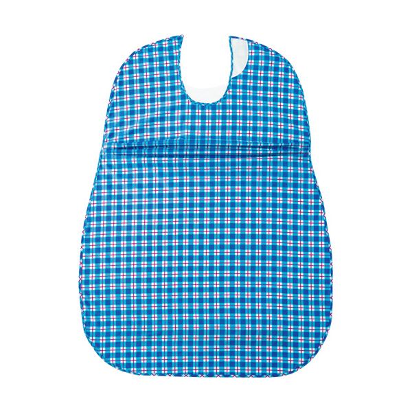 【お徳用セット まとめ買い 割安 セット販売】 オオサキメディカル プラスハートこぼれにくい食事用エプロン サイドタック ブルー 73744 1枚【×5セット】