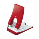 【プラス 事務用品 PLUS 文具 オフィス用品 文具】 2穴パンチ フォース1 / 2Lサイズ 52枚穿孔 レッド 紙箱入 PU-852A 1台 【×5セット...