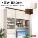 リビング収納 / 収納家具 【上置きタイプ 幅60cm ホワイトオーク】 突っ張り付き 抗菌 防臭機能(3)
