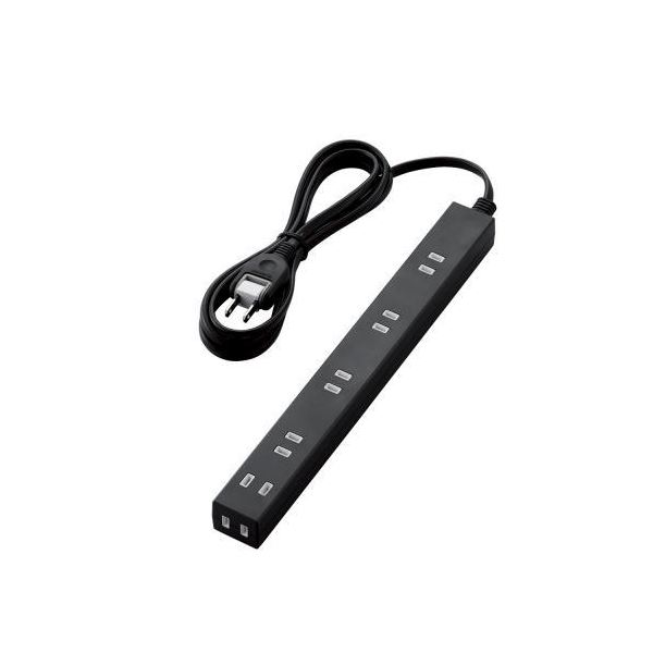 ELECOM エレコム 広々タップ / 雷ガード / 6個口 / 2.0m / ブラック T-NSLK-2620BK 【×2セット】 【お..