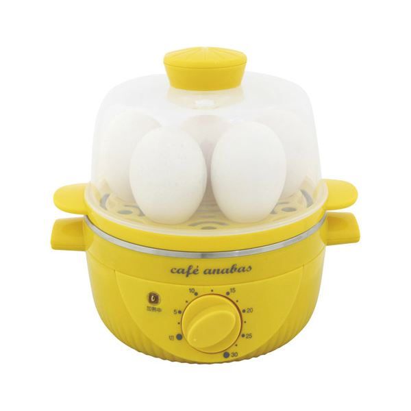 cafe anabas ゆでたまご名人&かんたん蒸し器 （1段） K50405625 キッチン用品・食器・調理器具 日用雑貨・キッチン用品 キッチン 台所用品