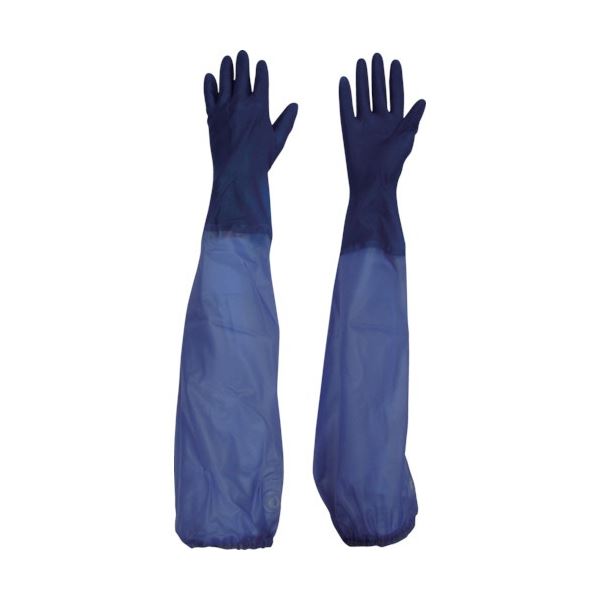 東和コーポレーション ビニスター 腕カバー付 マリン M ブルー 778-M 1双 【×10セット】 【 セット販売 まとめ買い 割引 】 手袋 手袋