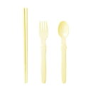 小森樹脂 箸・スプーン・フォークセットナチュラル 1セット 【×20セット】 【お徳用 まとめ買い お買い得 業務用 割引 セット販売】 【 キッチン用品・食器・調理器具 日用雑貨・キッチン用品 キッチン 食器 箸 フォーク類 おたま 調理器具・製菓器具 】
