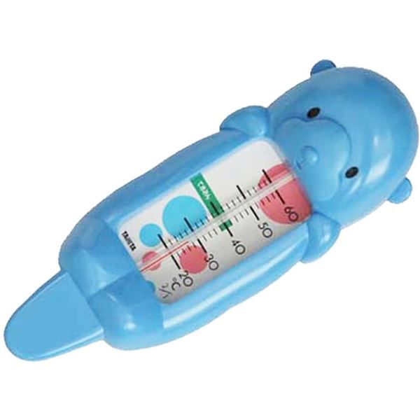 湯温計 温度計 幅17×奥行6.2×高さ4.5cm ブルー 3セット PS樹脂 簡単操作 TANITA タニタ ラッコちゃん 浴室 風呂 【 セット販売 まとめ...