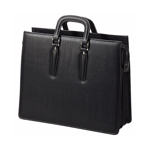 【ライオン事務器 事務用品 lion 文具 事務 業務用 事務用文具】 ビジネスバッグ 黒BT-61 1個 【×3セッ..