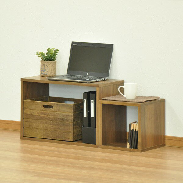 リビング収納 幅60cm×奥行30cm×高さ30cm 6030 ウォルナット 組立品 オープンラックシステム マルチ収納棚 テレビ台 本棚 インテリア 家具 収納家具 オープンシェルフ オープンラック