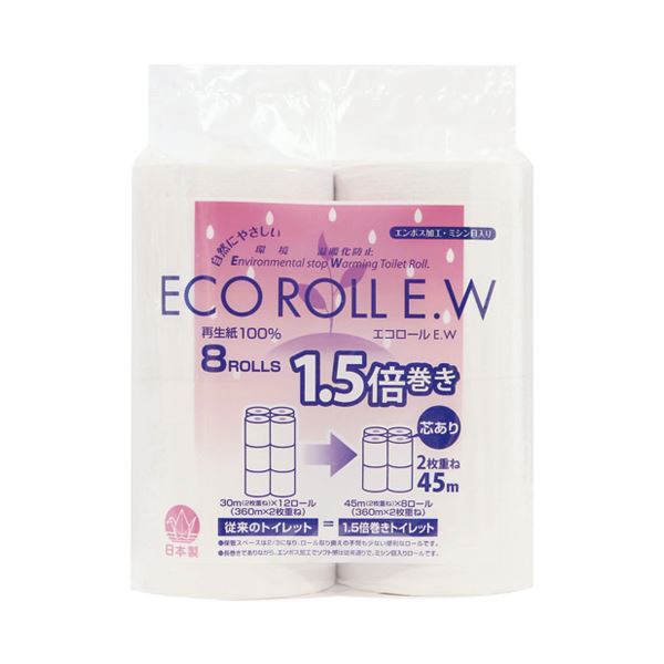 太洋紙業 エコロールE.W 107mm幅×45m巻 12パック （ 掃除用品 文房具・事務用品 生活雑貨 オフィス用品 日用品雑貨 日用消耗品 文房具 お掃除 ）