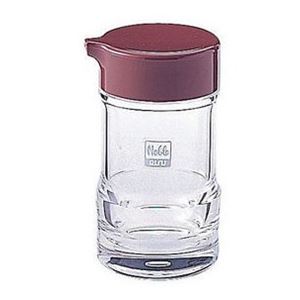 【60個セット まとめ買い 】 醤油差し 調味料入れ 直径61×高さ113mm 容量150ml レッド 丈夫な仕様 シール付き ノーブル キッチン 台所