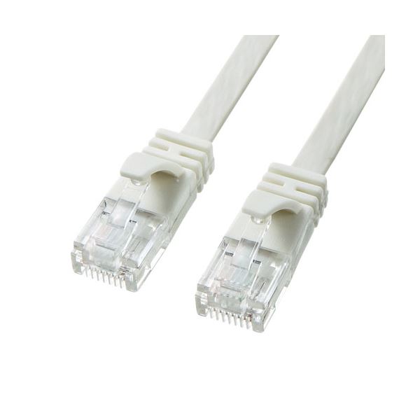 サンワサプライ カテゴリ6AフラットLANケーブル KB-FL6A-03W 【×3セット】 【お徳用 まとめ買い お買い得 業務用 割引 セット販売】