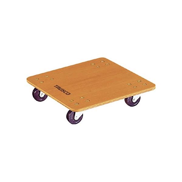 TRUSCO 合板平台車 プティカルゴ 450×450mm ゴム車 PC-4545G 1台 完成品 【運搬カート用品 作業カート用品 作業用 運搬用 集積 キャリー カート キャリアカート 物流カート 移動用カート 作業用カート 】