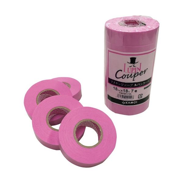 カモ井加工紙 マスキングテープ 建築用 38mm×18m ピンク LUPINCOUPER-38 1パック （3巻） 【×5セット】 【お徳用 まとめ買い お買い得 業務用 割引 セット販売】 日用品雑貨・文房具・手芸 文房具・事務用品 文具 オフィス用品 文房具 事務用品 テープ・接着用具(4)