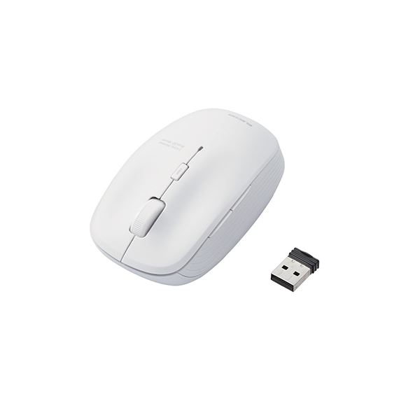 ELECOM エレコム BlueLEDマウス / 無線 / 5ボタン / 抗菌 / ホワイト M-BL21DBKWH 【×2セット】 【お徳用 まとめ買い お買い得 業務用 割引 セット販売】