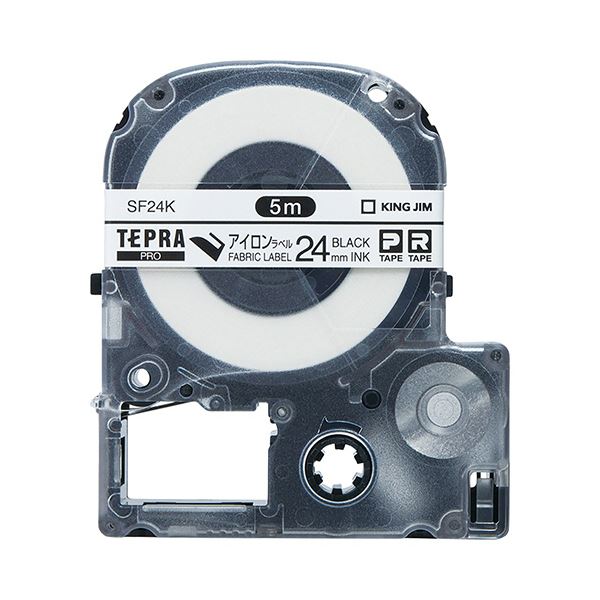 【キングジム 事務用品 KING JIM 文具 オフィス用品 文具】 テプラ PRO テープカートリッジ アイロンラベル 24mm 黒文字 SF24K 1個 【×10セット】 【 まとめ買い お買い得 業務用 割引 オフィス用品 文房具 事務用品】 ラベルシール・プリンタ