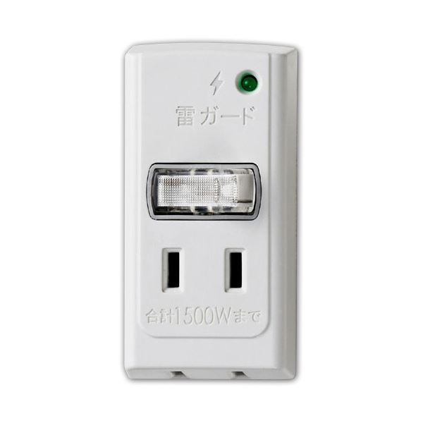 ELPA 耐雷サージ 節電アダプター2個口 A-S200B （W） 1個 【×5セット】 【お徳用 まとめ買い お買い得 業務用 割引 セット販売】