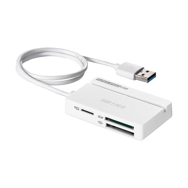バッファロー USB3.0マルチカードリーダー スタンダード ホワイト BSCR100U3WH 1台 【×3セット】 【お徳用 まとめ買い お買い得 業務用 割引 セット販売】