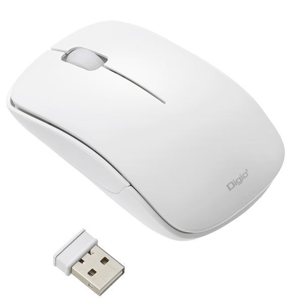 Digio2 無線 軽量マウス 3ボタン / BlueLED ホワイト MUS-RKT186W お子様が使いやすい小さめサイズ無線軽量マウス。デジタル家電 家電 パソコン・周辺機器 マウス・マウスパッド