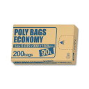 ポリバッグ エコノミー 200枚 BOX 透明 90L PBE-N90-200 日用品雑貨・文房具・手芸 文房具・事務用品 文具 オフィス用品 文房具 事務用品 袋類 袋類