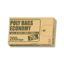 ポリバッグ エコノミー 200枚 BOX 乳白半透明 70L PBE-W70-200 日用品雑貨・文房具・手芸 文房具・事務用品 文具 オフィス用品 文房具 事務用品 袋類 袋類