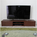タップ収納付き テレビ台 / テレビボード 【幅147cm ブラウン】 背面タップ収納付き 日本製 組立品(3)