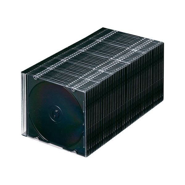 サンワサプライ Blu-ray・DVD・CDケース （スリムタイプ・50枚セット・ブラック） FCD-PU50MBKN2