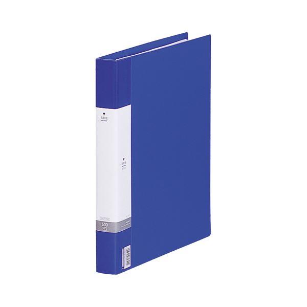 リヒトラブ リクエスト名刺帳 （ポケット交換タイプ） A4タテ 30穴 500カード ヨコ入れ 青 G8802-8 1冊..