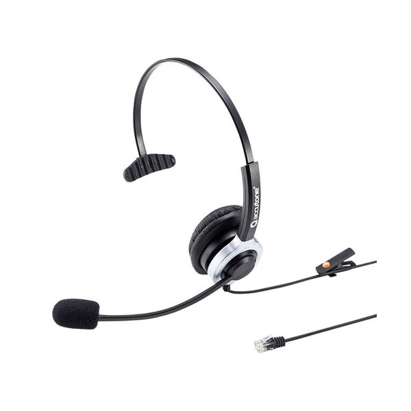 サンワサプライ 電話用ヘッドセット （片耳タイプ） MM-HSRJ02 コールセンターなどに適した軽い装着感の電話機用ヘッドセット。デジタル家電 家電 パソコン・周辺機器 AV・音響機器 ヘッドセット