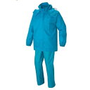 レインウェア LL ターコイズ 耐水圧 10000mm H2O 撥水 防水 レインウェアー 上下総裏メッシュ フード取り外し可 カッパ 雨具ファッション トップ...