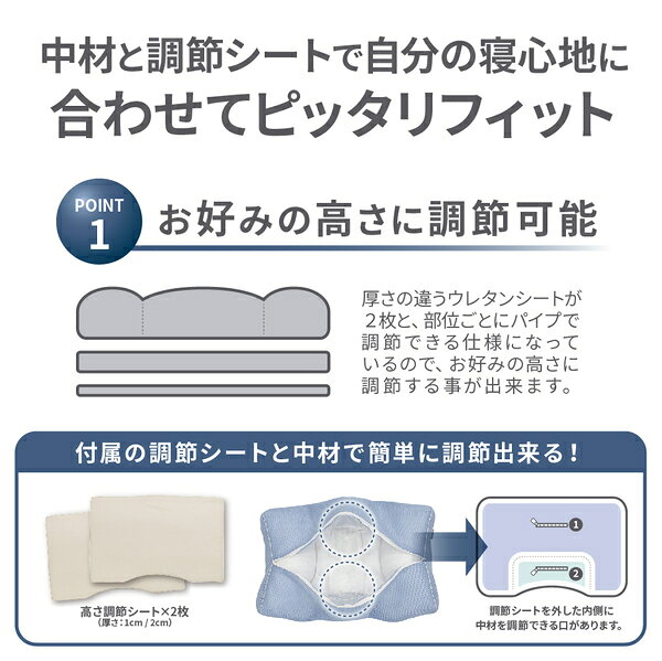 メリーナイト 肩 ・ 頸椎安定まくら 約38×58cm ホワイト 寝具 枕 抱き枕 3