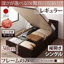 【組立設置サービス付 跳ね上げ式ベッド 収納ベッド 】 収納家具 収納ベッド 大容量 ベッドフレームのみ(マットレス無しタイプ)【縦開き】 シングル シングルベッド 【深さ:レギュラー】 【縦開き】 シングル 収納 跳ね上げ式ベッド 収納ベッド 木製ベッド