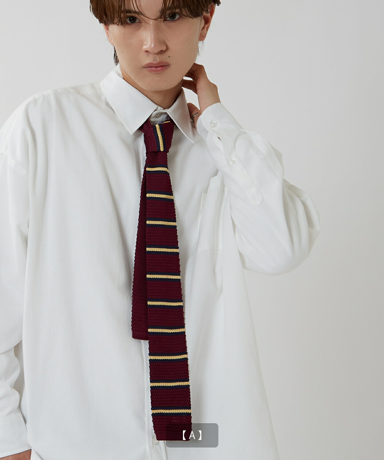 【SALE / 28%OFF】ネクタイ メンズ レディース ボーダー スクエアタイ スクエアエンド シンプル きれいめ ビジネス ベーシック トラッド セレクト アメカジ カジュアル 古着MIX 韓国ファッション