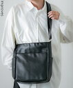 【SALE / 20%OFF】ショルダーバッグ メンズ レディース シンセティックレザー PUレザー 合成皮革 スクエアバッグ カバン 鞄 通学 通勤 旅行 ス...