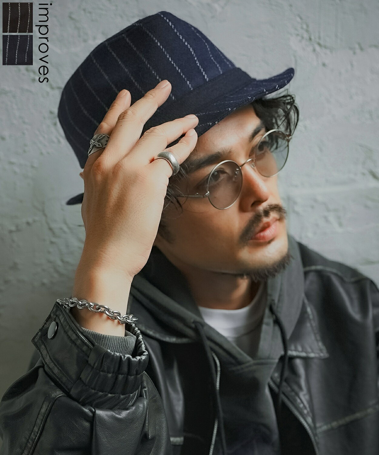 Hat - 【SALE / 30%OFF】ハット メンズ レディース 中折 ストライプ柄 帽子 セレクト トラディショナル 大人カジュアル 英国 キレイめ シンプル ベーシック アメカジ 古着MIX 韓国ファッション