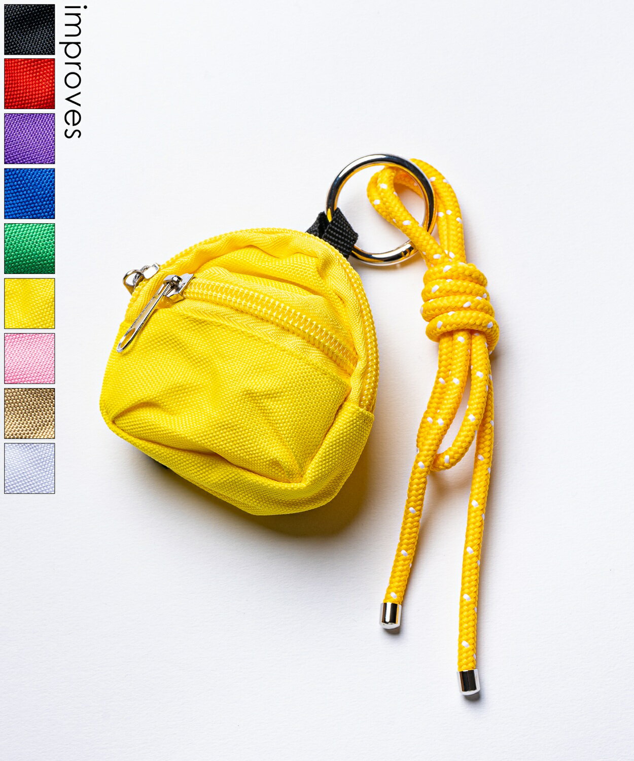 樂天商城 - ミニポーチ キーホルダー リュック型 メンズ レディース ミニリュック 小物入れ コインケース イヤホンケース カラビナ付き ロープ 2WAY バックチャーム 撥水風 キャンバス調 Y2K ストリート 韓国ファッション 雑貨 カジュアル プレゼント ギフト