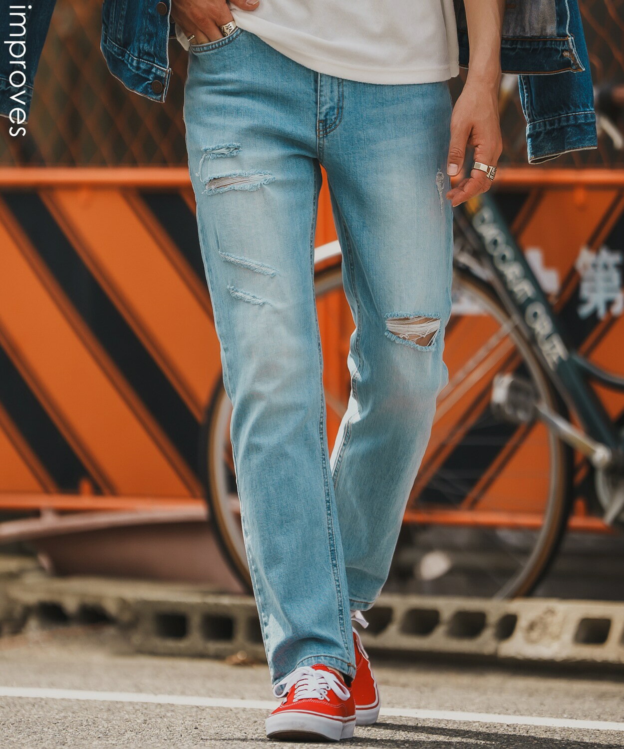 デニムパンツメンズレディースシンプ...