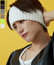 ヘアバンド メンズ レディース 帽子 リブ編み ニット ダンス アクセサリー フェス スケーター ストリート アメカジ カジュアル 韓国ストリート Y2K ホワイト ブラック ネイビー ベージュ ライム グレー