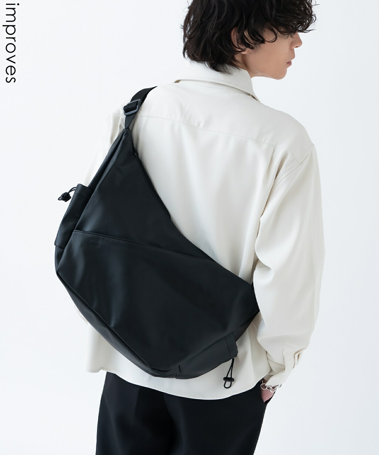 樂天商城 - ショルダーバッグ メンズ レディース 合皮 レザー カバン 鞄 通学 通勤 旅行 きれいめ カジュアル 古着MIX 韓国ファッション Y2K ブラック