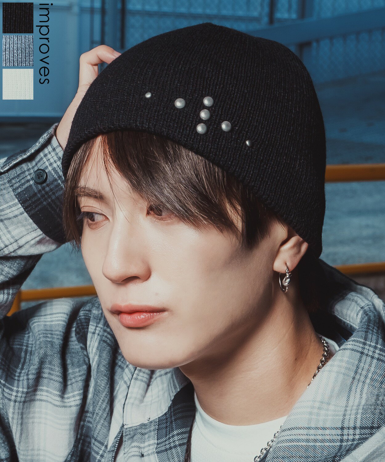 樂天商城 - 【SALE / 16%OFF】ニット帽 メンズ レディース ニット帽子 ニットキャップ ビーニー 帽子 スタッズ カジュアル ストリート スケーター アメカジ 古着MIX 韓国ファッション ホワイト ブラック グレー