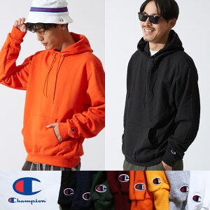 Champion チャンピオン プルパーカー メンズ レディース 裏起毛 暖かい あったか ドロップショルダー ゆったり 大きいサイズ プルオーバー パーカー 厚手 無地 長袖 黒 白 赤 緑 青 黄色 プルオーバーパーカー スエット スウェット ブランド チャンピョン