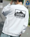 トレーナー メンズ レディース GERRY ジェリー 別注ワンポイント 裏毛 スウェット バックプリント ボックスロゴ アウトドア ストリート アメカジ 古着MIX ホワイト ブラック 杢グレー