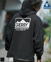 パーカー メンズ レディース GERRY ジェリー 別注ワンポイント 裏毛 スウェット フーディー バックプリント ボックスロゴ アウトドア ストリート アメカジ 古着MIX ホワイト ブラック 杢グレー