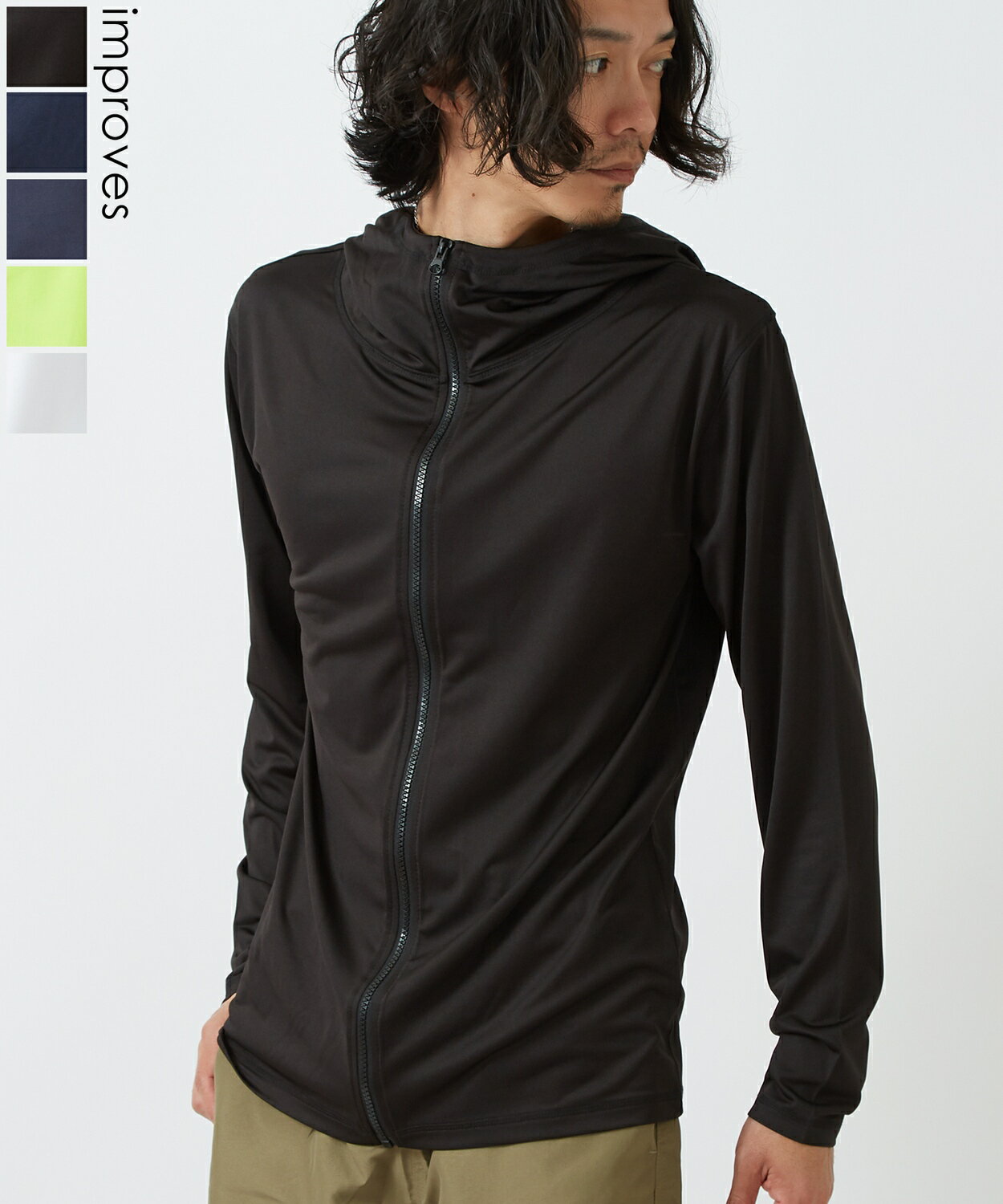樂天商城 - 【SALE / 7%OFF】ジップパーカー ラッシュガード メンズ レディース Tシャツ カットソー 長袖 アメカジ カジュアル サーフ ストリート 西海岸 大人カジュアル ブラック ホワイト ネイビー チャコール