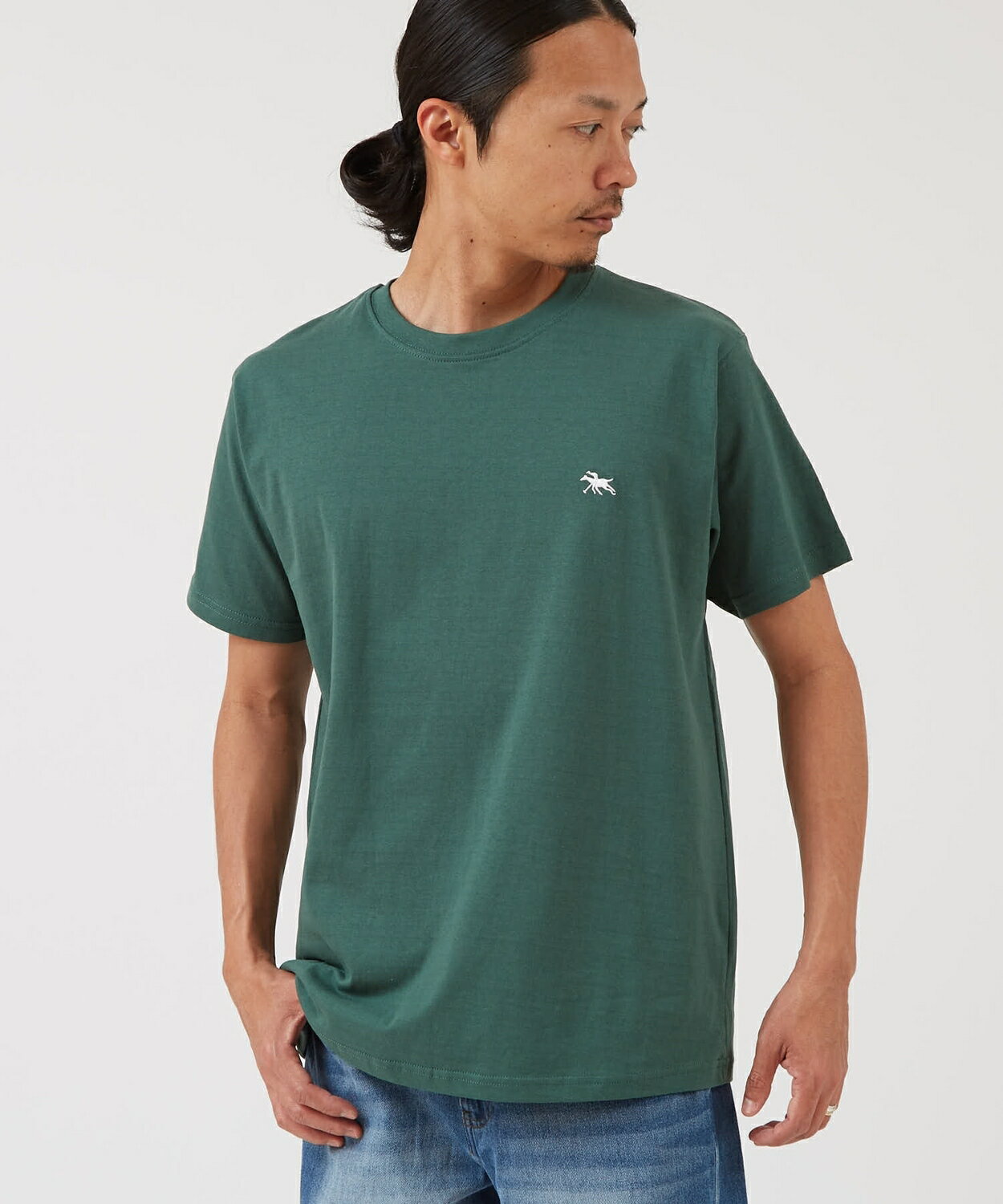 Rakuten - 半袖Tシャツ メンズ レディース POLOCHAMPS ワンポイント刺しゅう ポニー カットソー 大きめ カジュアル ストリート ブラック チャコール グレー ホワイト ベージュ ネイビー グリーン オレンジ