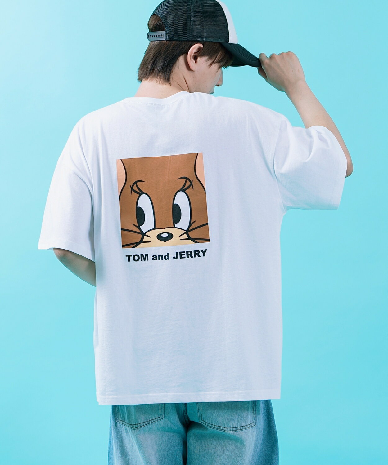 Rakuten - 半袖Tシャツ メンズ レディース TOM&JERRY トムとジェリー プリント カットソー カートゥーン 大きめ アメカジ カジュアル スケーター ストリート 古着MIX ブラック チャコール ホワイト ブルー オレンジ