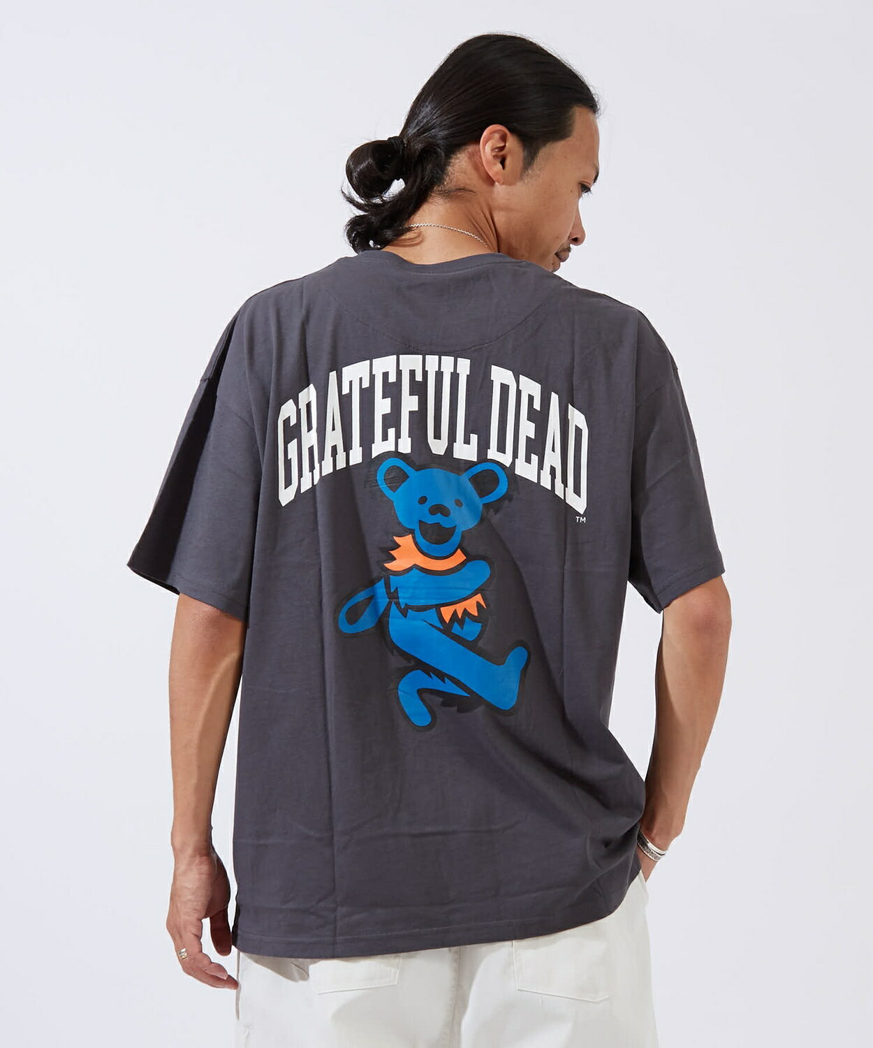 Rakuten - 半袖Tシャツ メンズ レディース GRATEFUL DEAT グレイトフルデッド カットソー キャラクター オーバーサイズ ビッグシルエット 大きめ カジュアル アメカジ ストリート スケーター 古着MIX チャコール ホワイト パープル