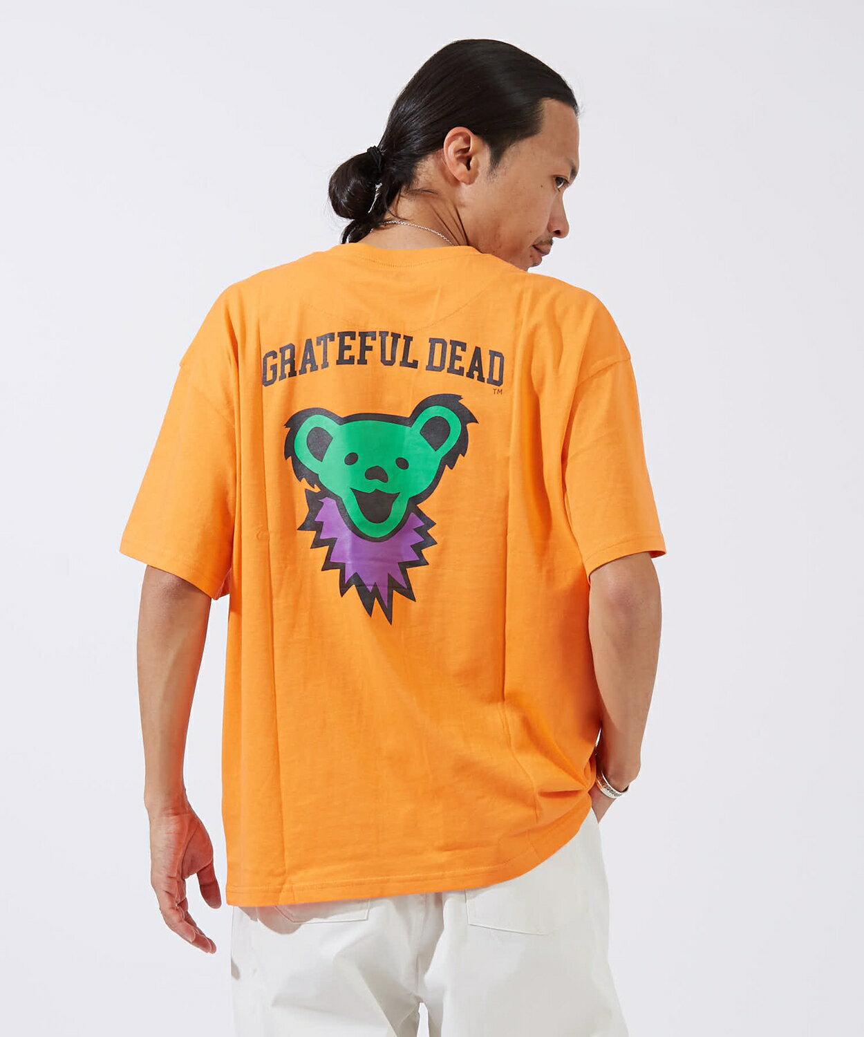 Rakuten - 半袖Tシャツ メンズ レディース GRATEFUL DEAT グレイトフルデッド カットソー キャラクター オーバーサイズ ビッグシルエット 大きめ カジュアル アメカジ ストリート スケーター 古着MIX グレー ホワイト オレンジ