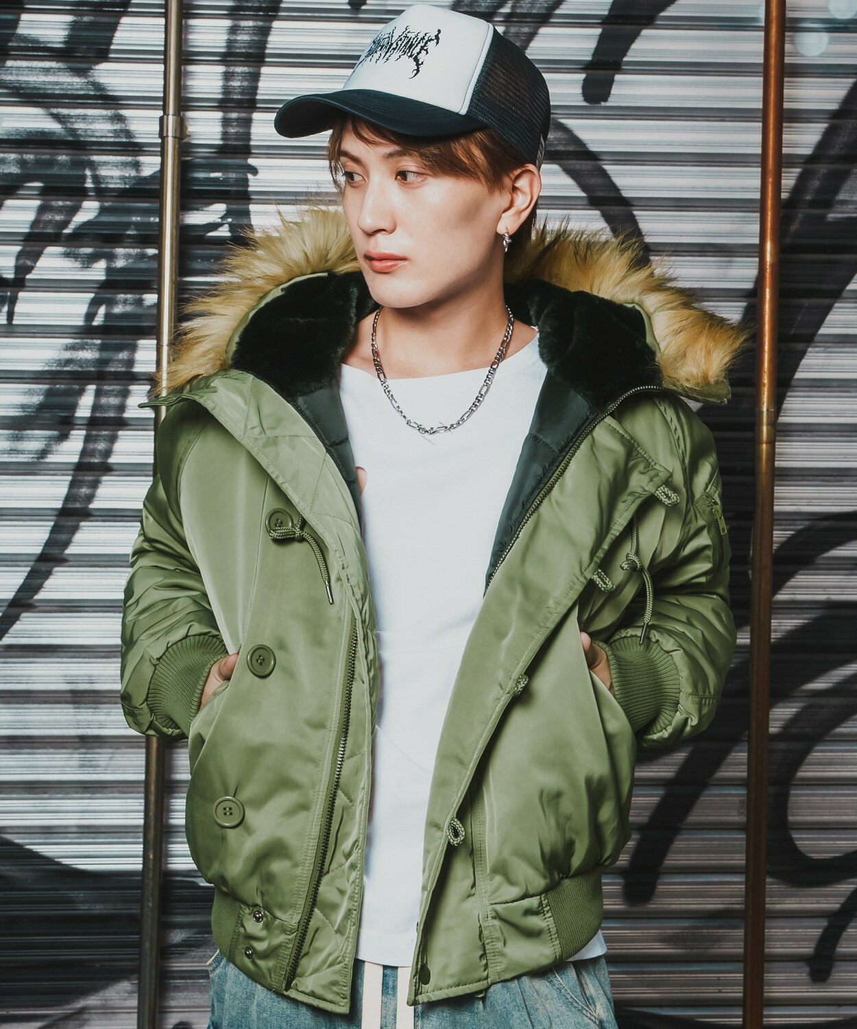 楽天市場】フライトジャケット N－2B（カラーカーキグリーン）（メンズ