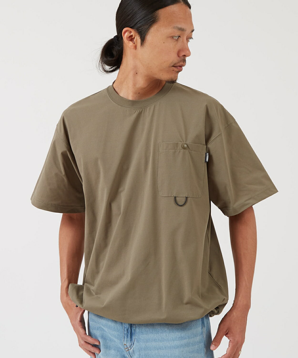 Rakuten - 半袖Tシャツ メンズ レディース GERRY ジェリー 裾ドローコード ドットエアー カットソー アウトドア ストリート アメカジ 古着MIX ブラック カーキ